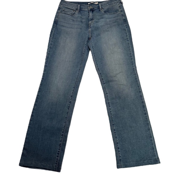 Levi's 505 Straight Leg Blue Jeans Size 10 - shortened length - Picture 1 of 10